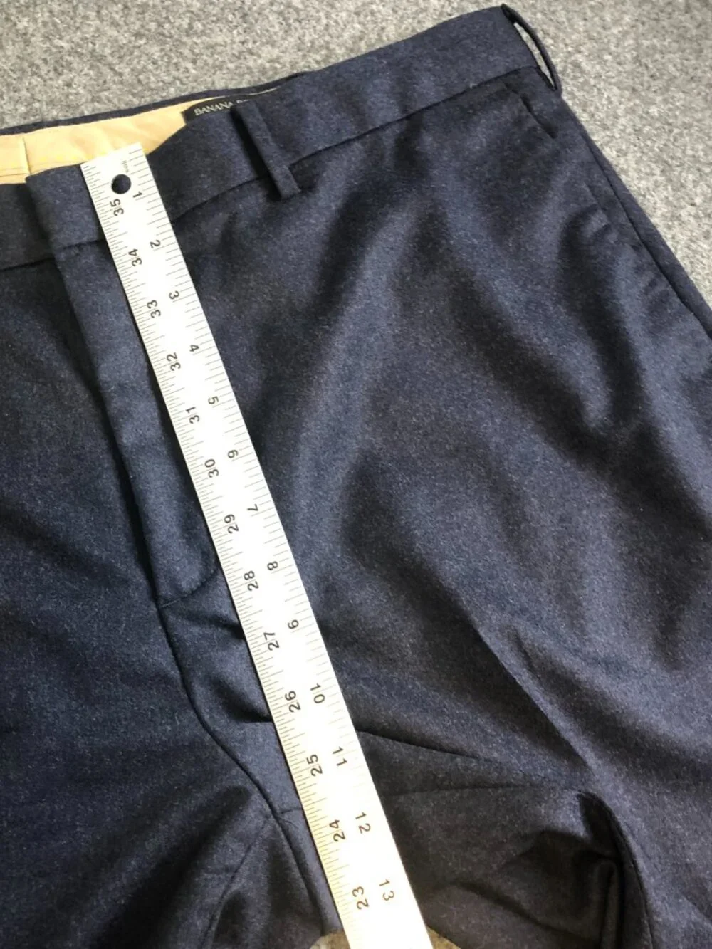 Banana Republic Pants Mens 38x32 Navy Blue Vitale Barberis Canonico Flannel 120s